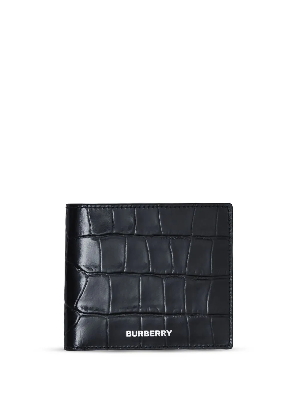 

Burberry cartera con efecto de piel de cocodrilo - Negro