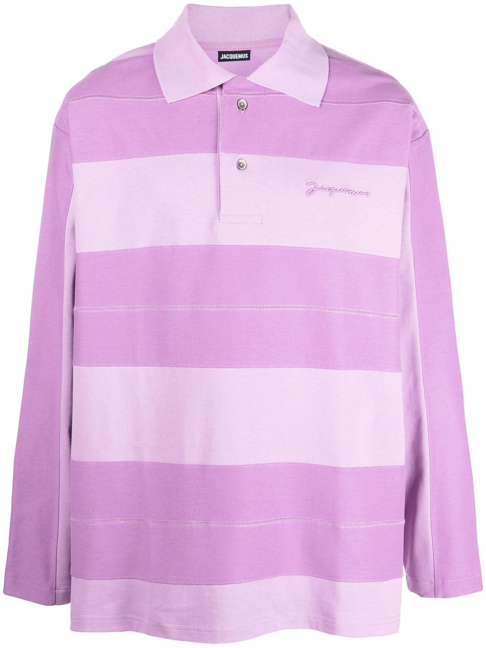 stripe-print polo shirt