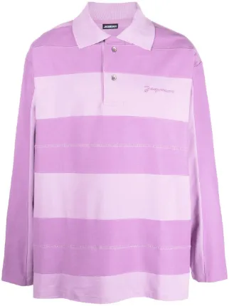 ★関税込★Jacquemus★Le Polo Rayures Striped Rugby Shirt ★ Jacquemus Le Rayures Striped Rugby Polo Shirt in Blue for