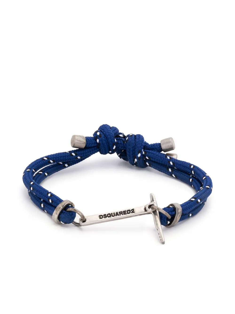 

Dsquared2 logo-plaque rope bracelet - Blue