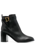 DSQUARED2 logo-buckle high-heel boots - Black