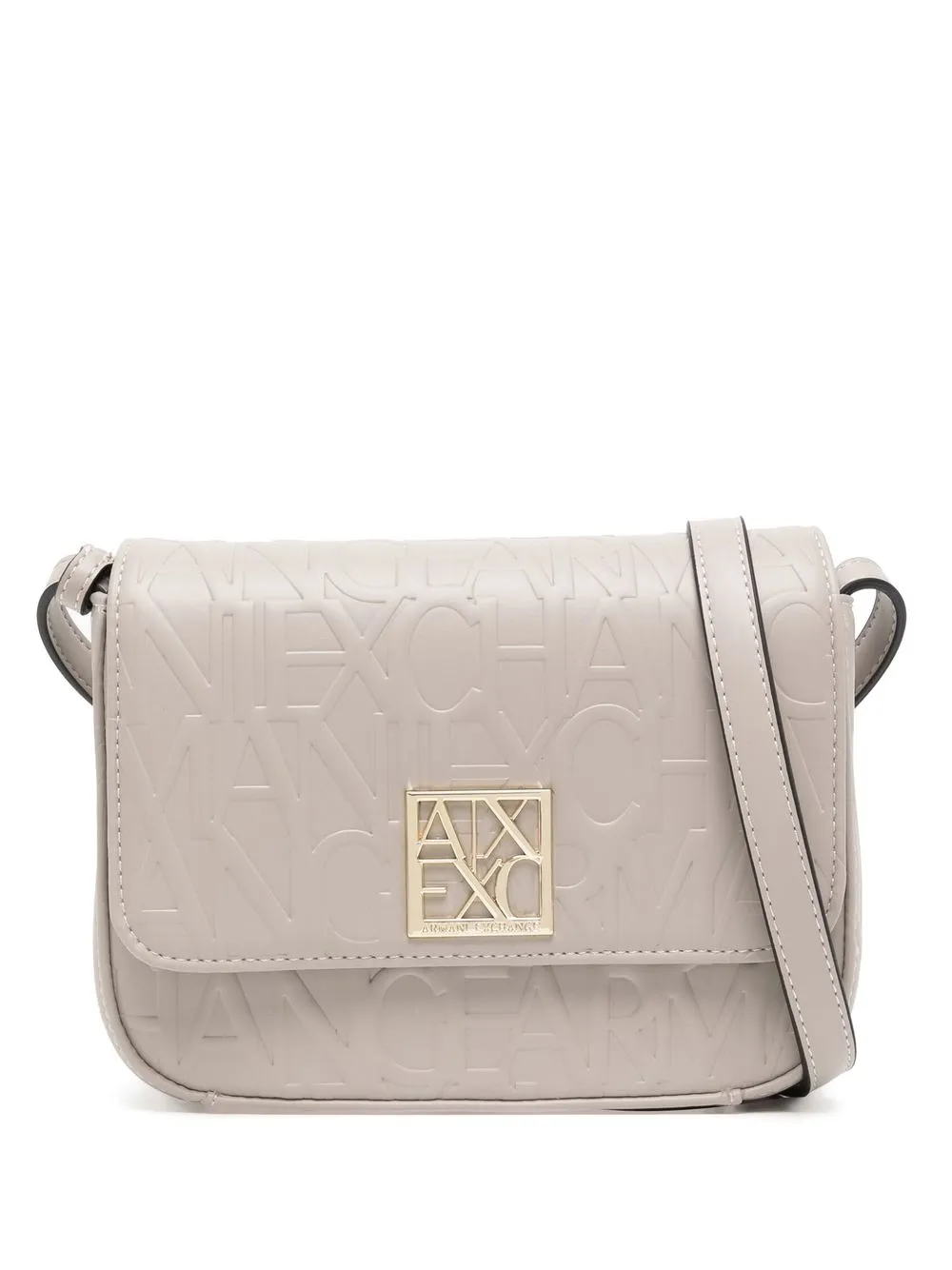 

Armani Exchange bolsa de hombro con logo en relieve - Gris