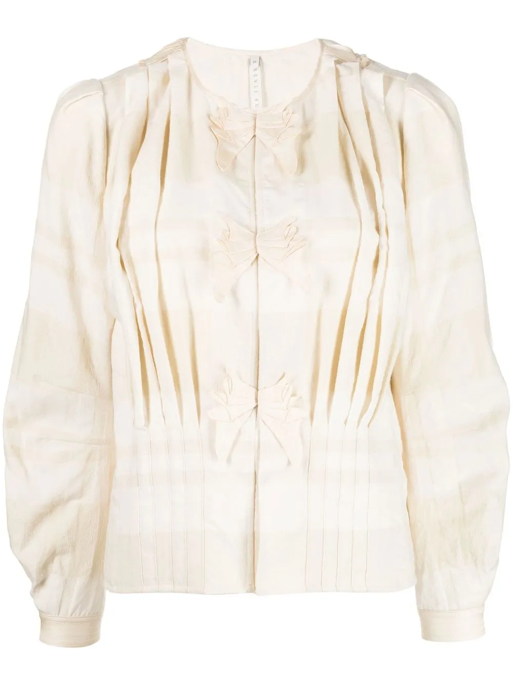 

Renli Su pleat-panel blouse - White