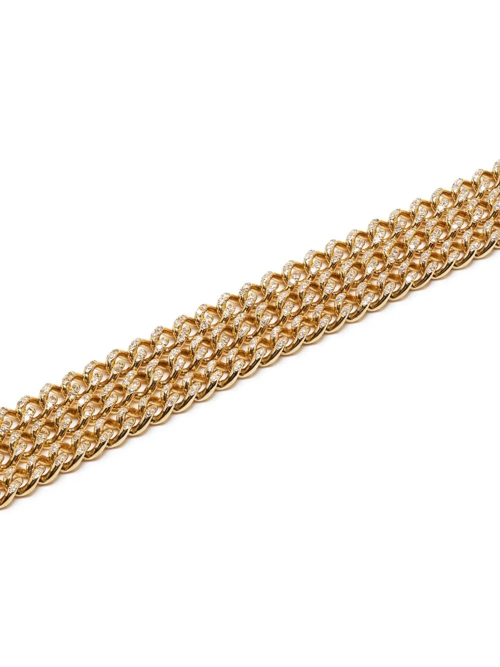 SHAY 18kt Yellow Gold Deco Lock Diamond Bracelet Farfetch