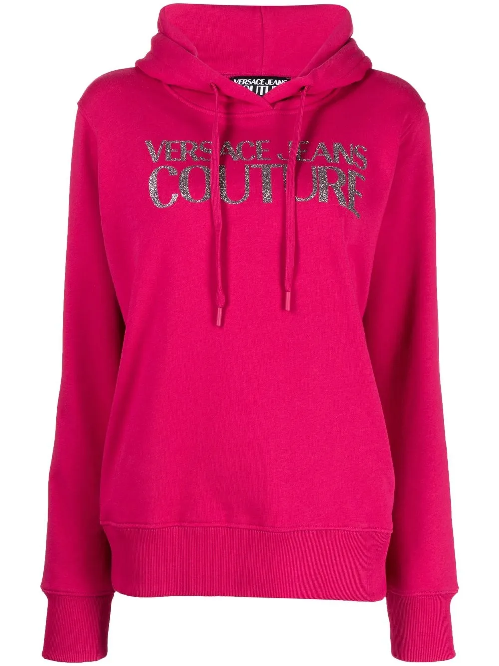 

Versace Jeans Couture logo-print long-sleeved hoodie - Pink