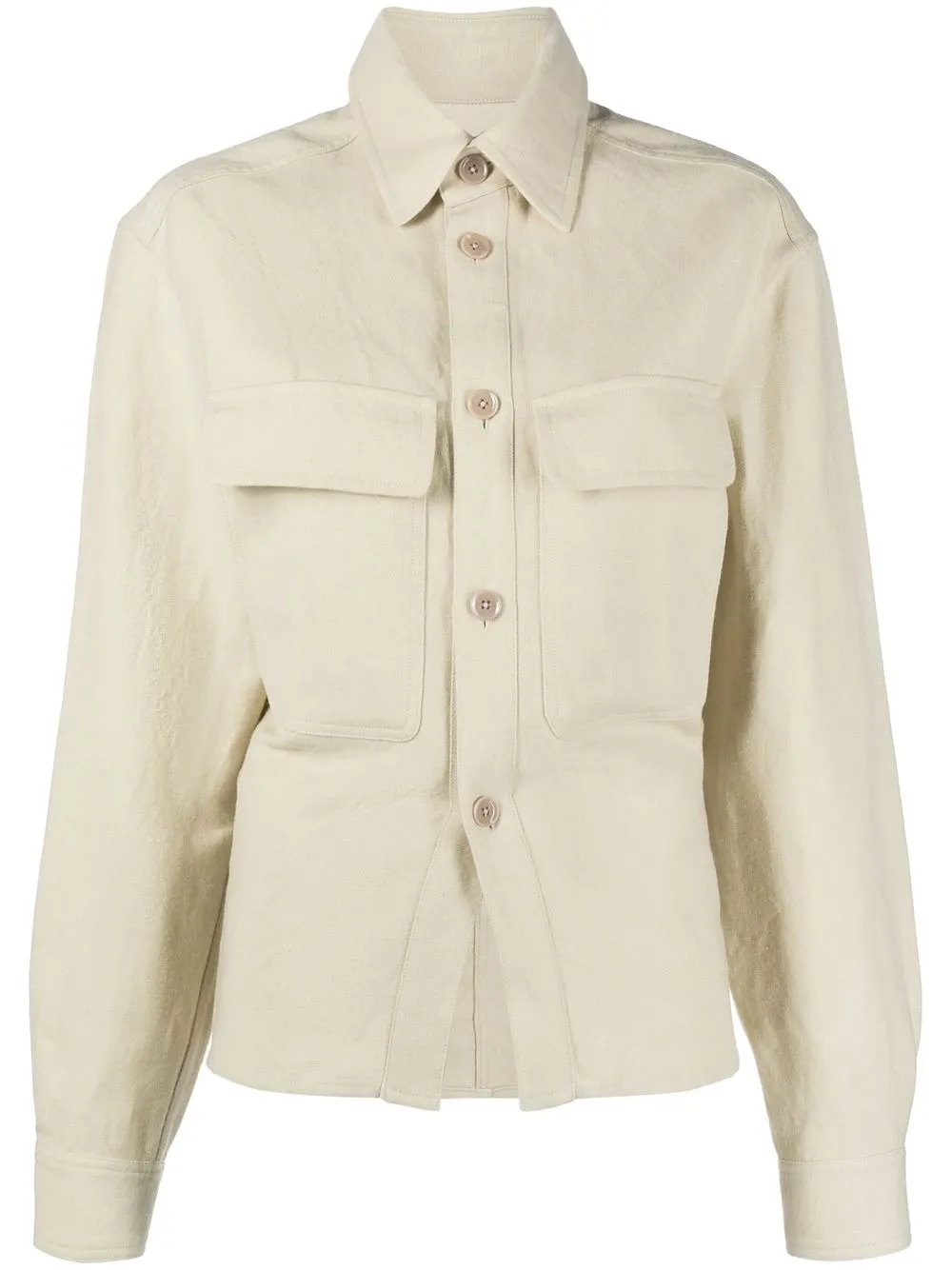 

Lemaire linen-blend long-sleeved shirt - Neutrals