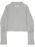 MM6 Maison Margiela cut-out ribbed jumper - Grey