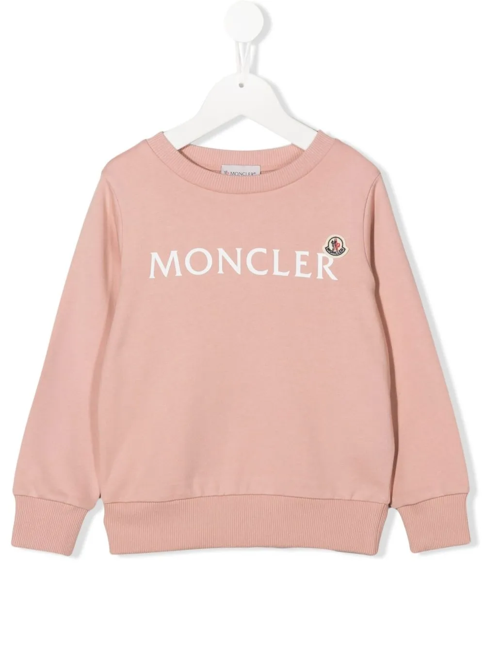 

Moncler Enfant logo-print cotton sweatshirt - Pink