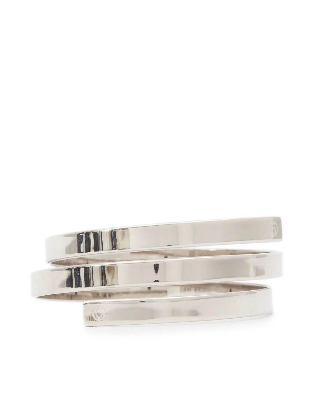 

MM6 Maison Margiela Stream logo-engraved bracelet - Silver