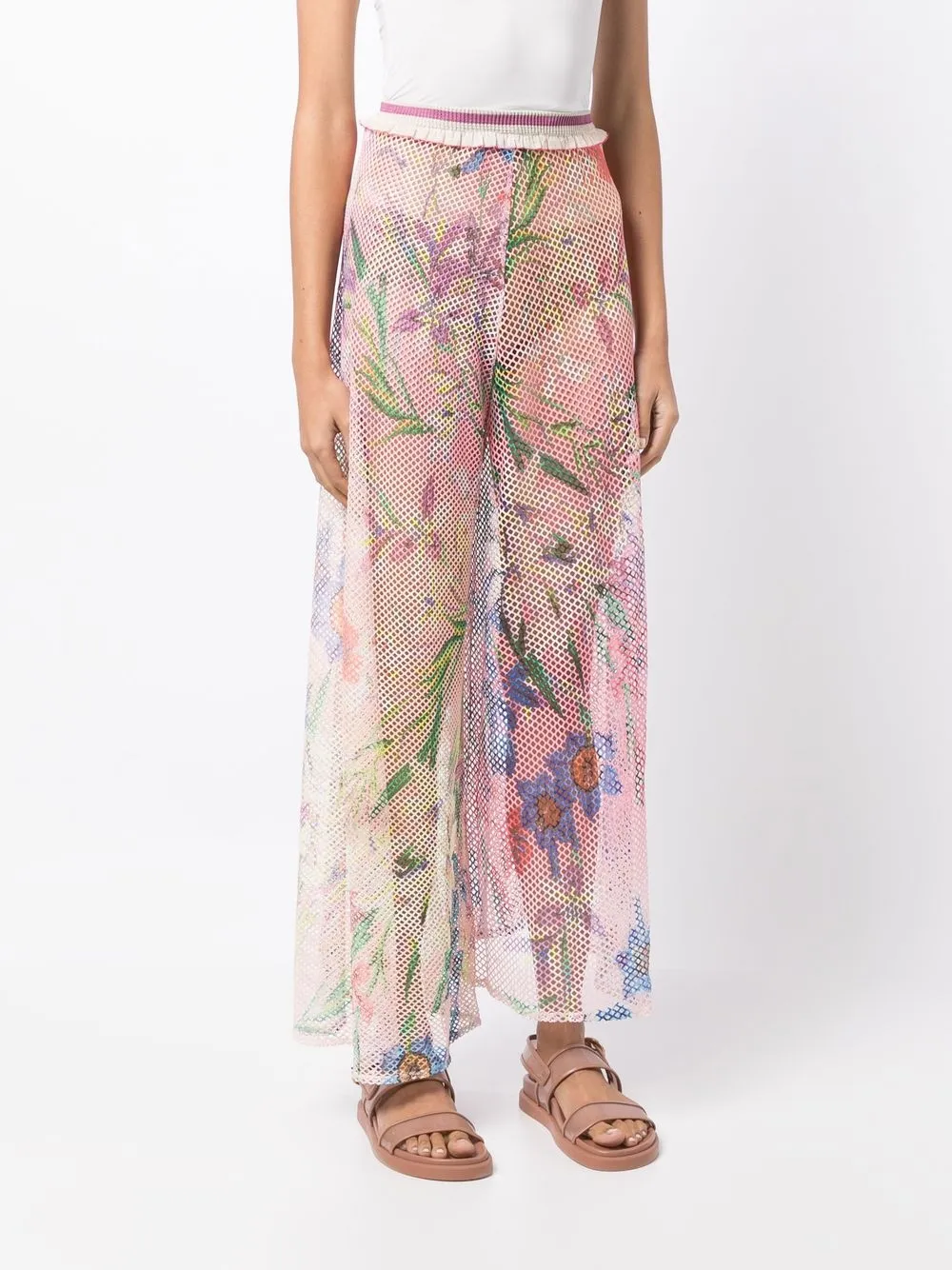 Patbo Iris Mesh-panel Trousers In Multicolour