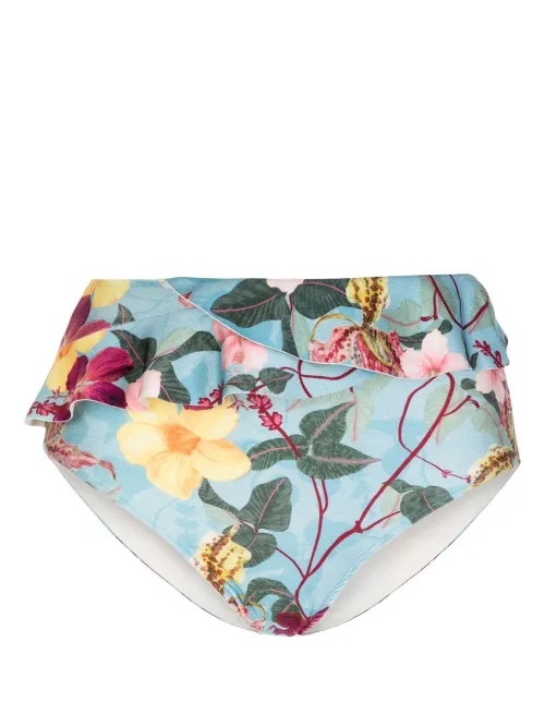 Bas de bikini Hibiscus à volants - PatBO - Modalova