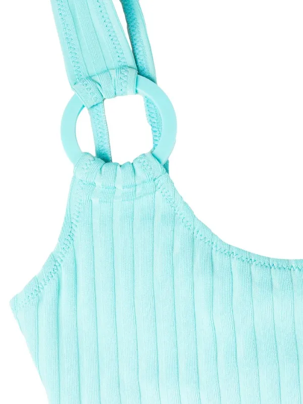 Solid Striped Top De Bikini The Elle Azul FARFETCH MX