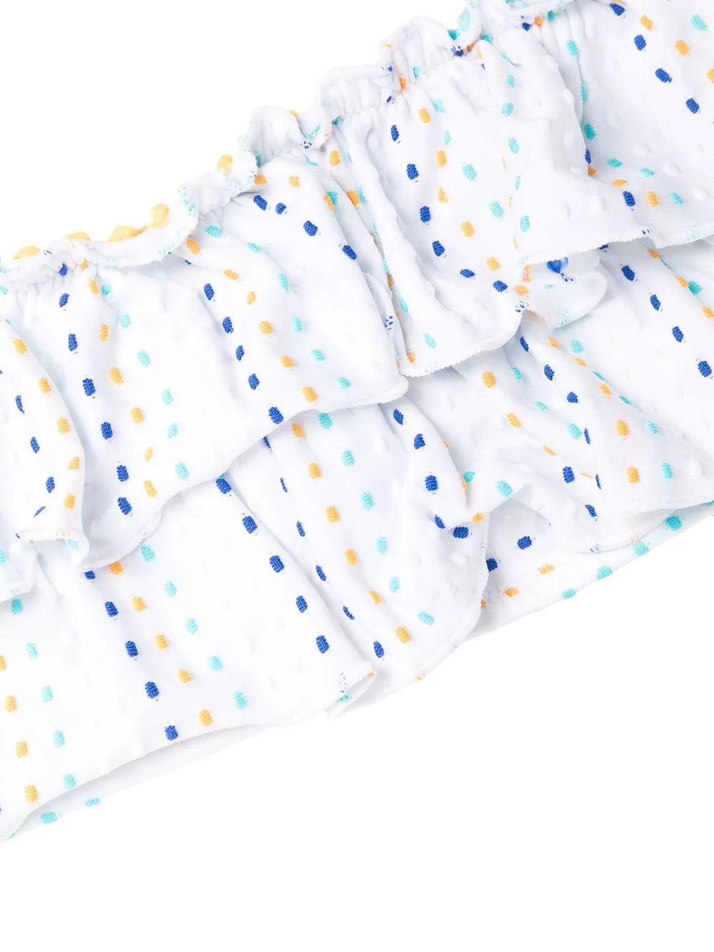 Solid & Striped The Kaia Bardot Ruffle Bikini Top In Gelb