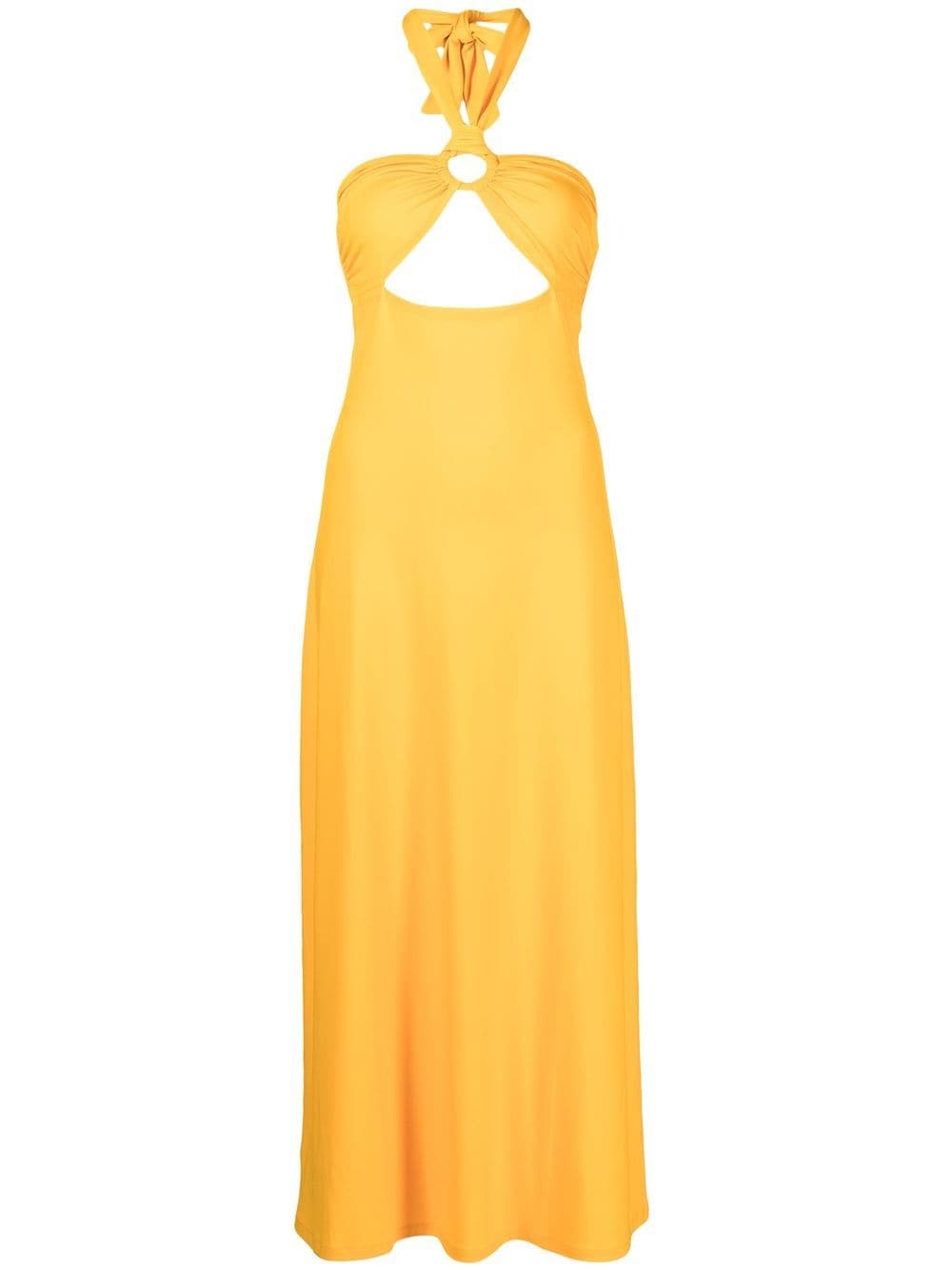 Shop Solid & Striped The Tati Cut-out Dress In Orange