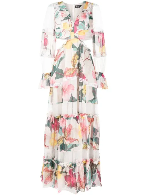 PatBO Hibiscus cut-out maxi dress