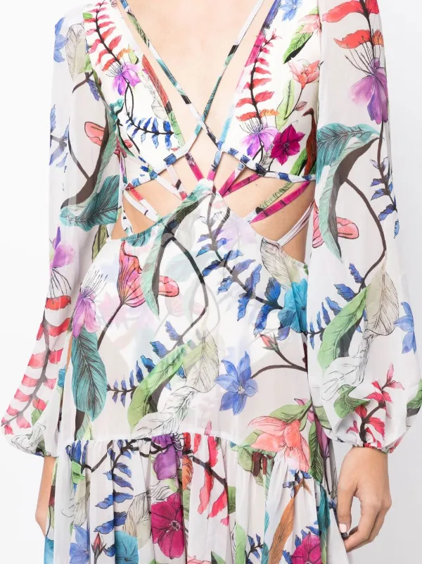 PatBO Zamia floral-print Beach Dress | White | FARFETCH PatBO Zamia floral-print Beach Dress | White | FARFETCH