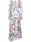 PatBO Zamia floral-print beach dress - White