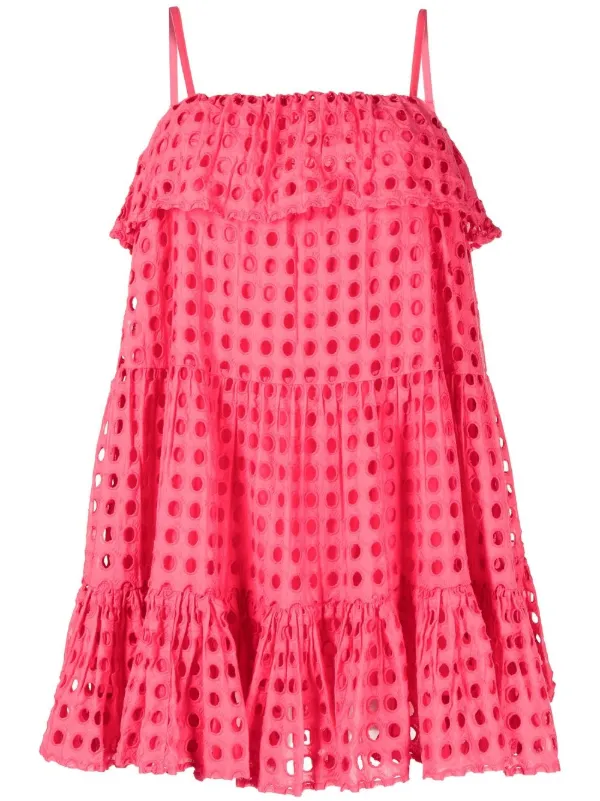 solid and striped pink dress Solid & Striped Lucerne Mini Dress - Pink