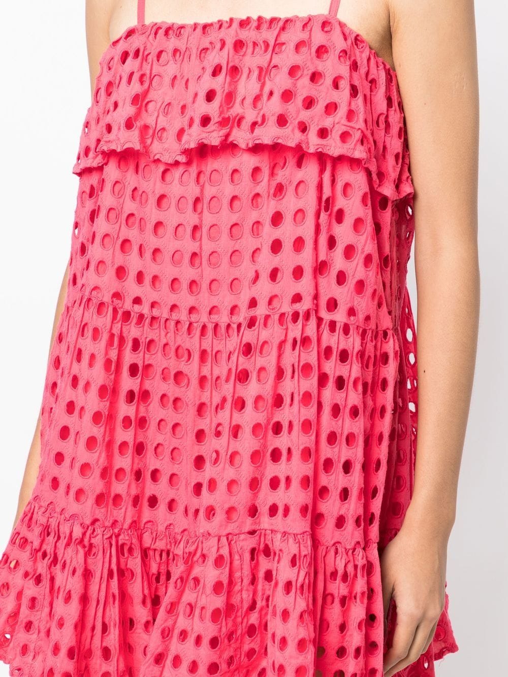 Shop Solid & Striped The Nyla Eyelet Dress In Pink