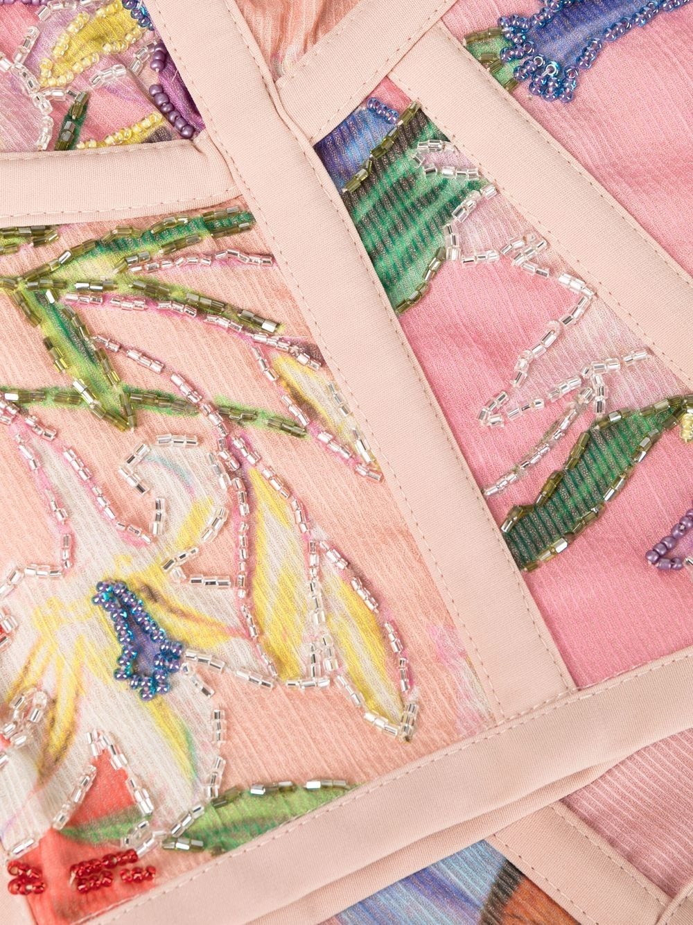 Shop Patbo Iris Bead-embellished Beach Top In Pink