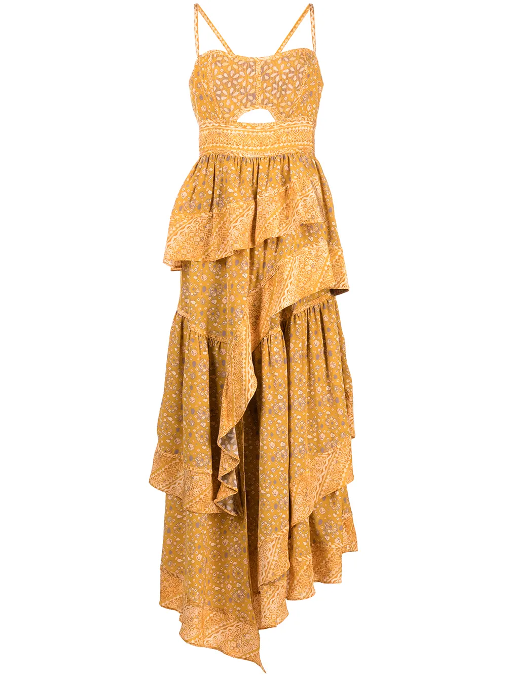 

Ulla Johnson Citrine print sleeveless midi dress - Yellow