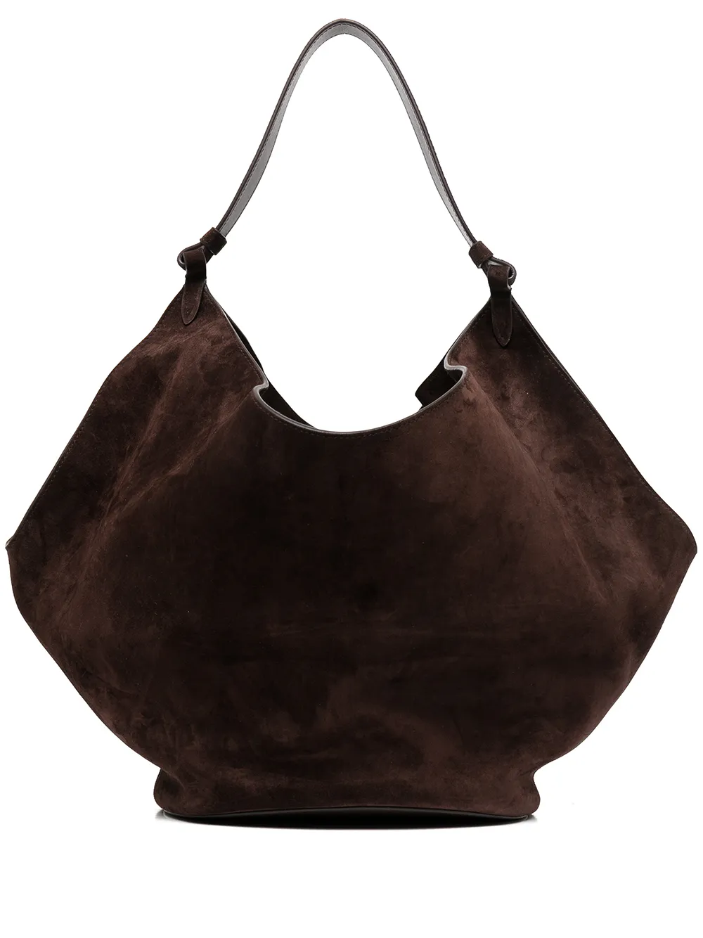 

KHAITE medium Lotus suede tote bag - Brown