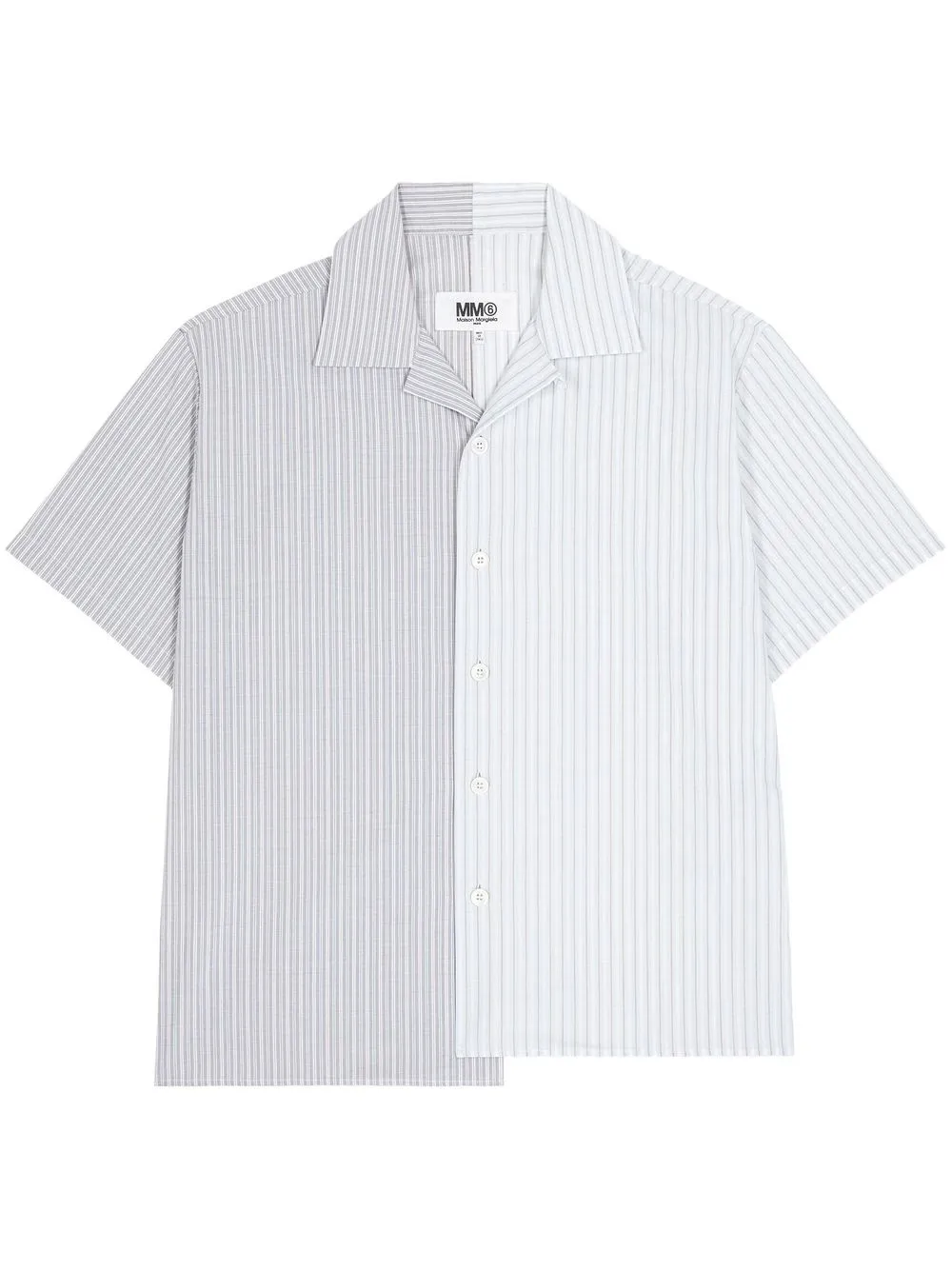 

MM6 Maison Margiela panelled pinstripe shirt - Grey