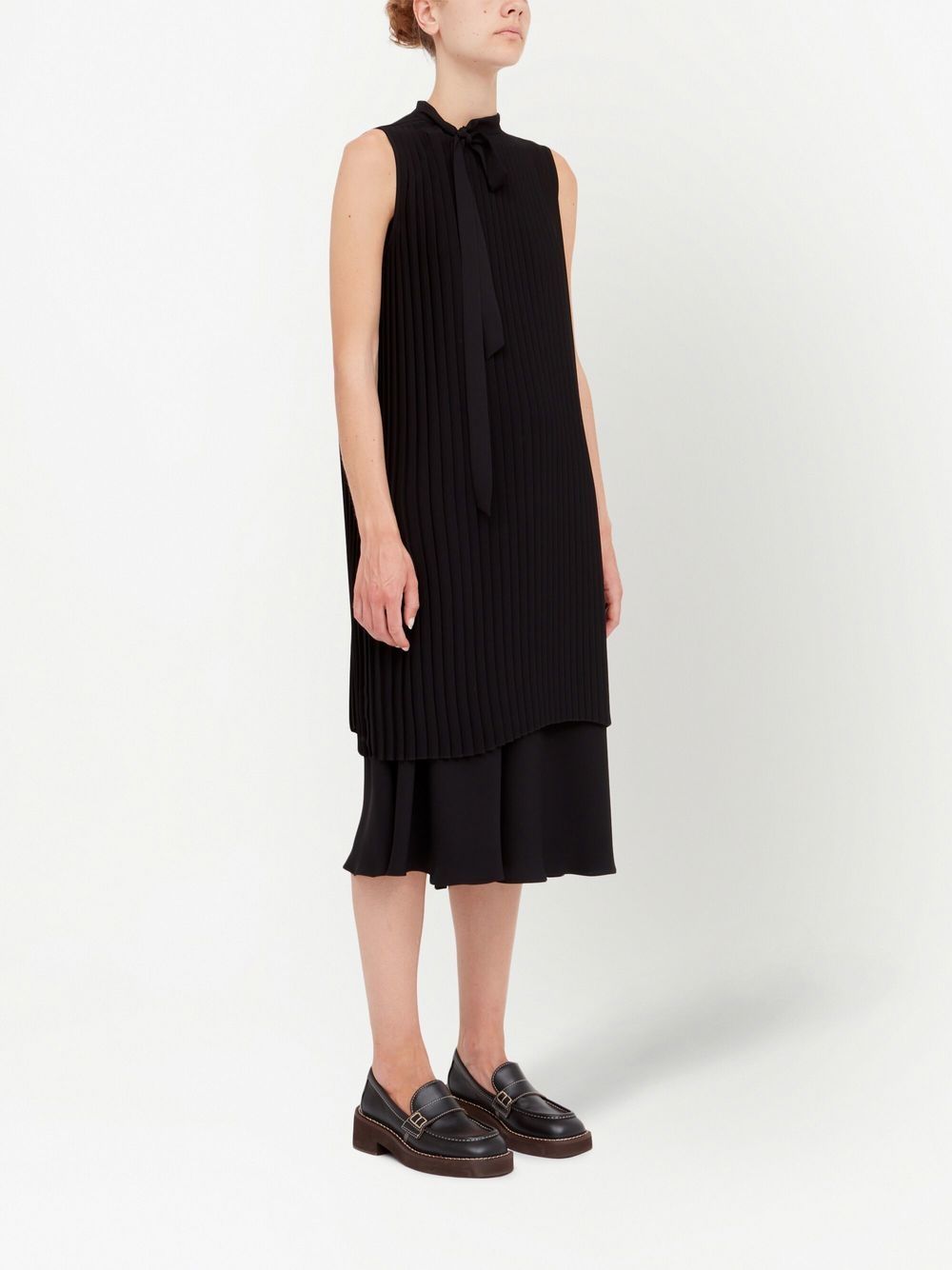 Shop Mm6 Maison Margiela Layered Sleeveless Dress In Black