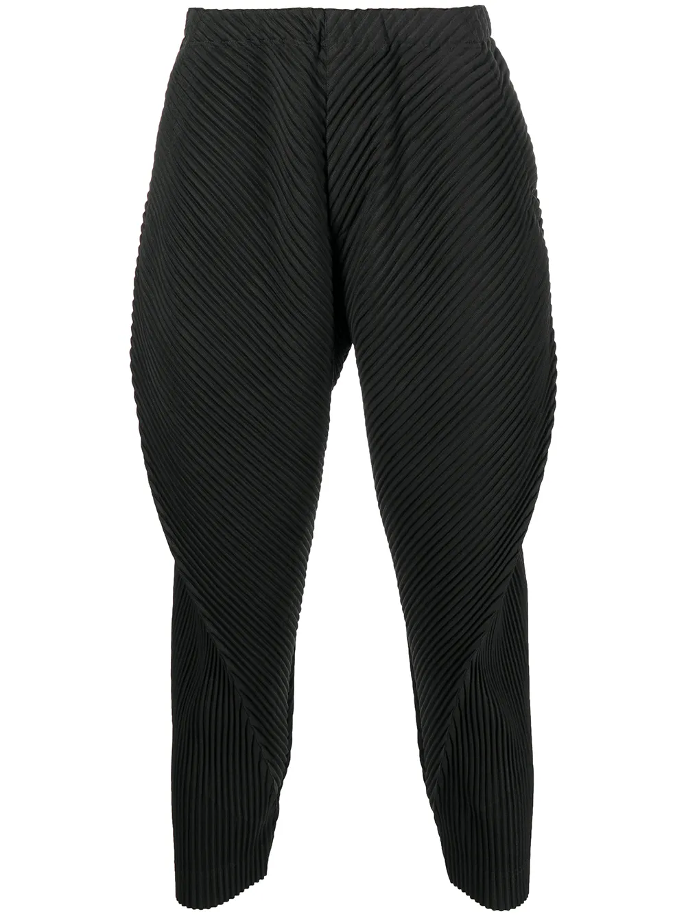 

Homme Plissé Issey Miyake ribbed tapered-leg trousers - Black