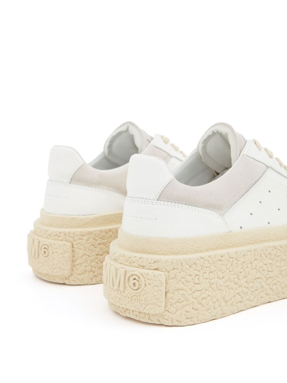 Shop Mm6 Maison Margiela Chunky Flatform Sneakers In White