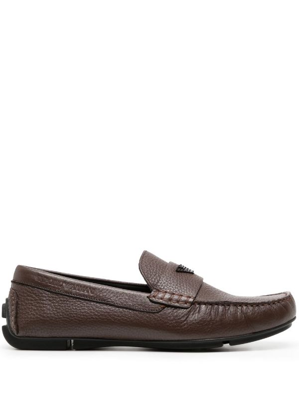 brown leather driving shoes