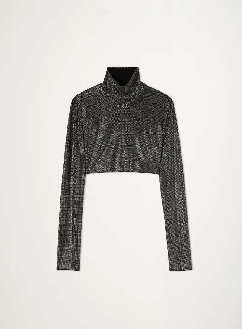 BLING SEC SKIN L/S CROP TOP