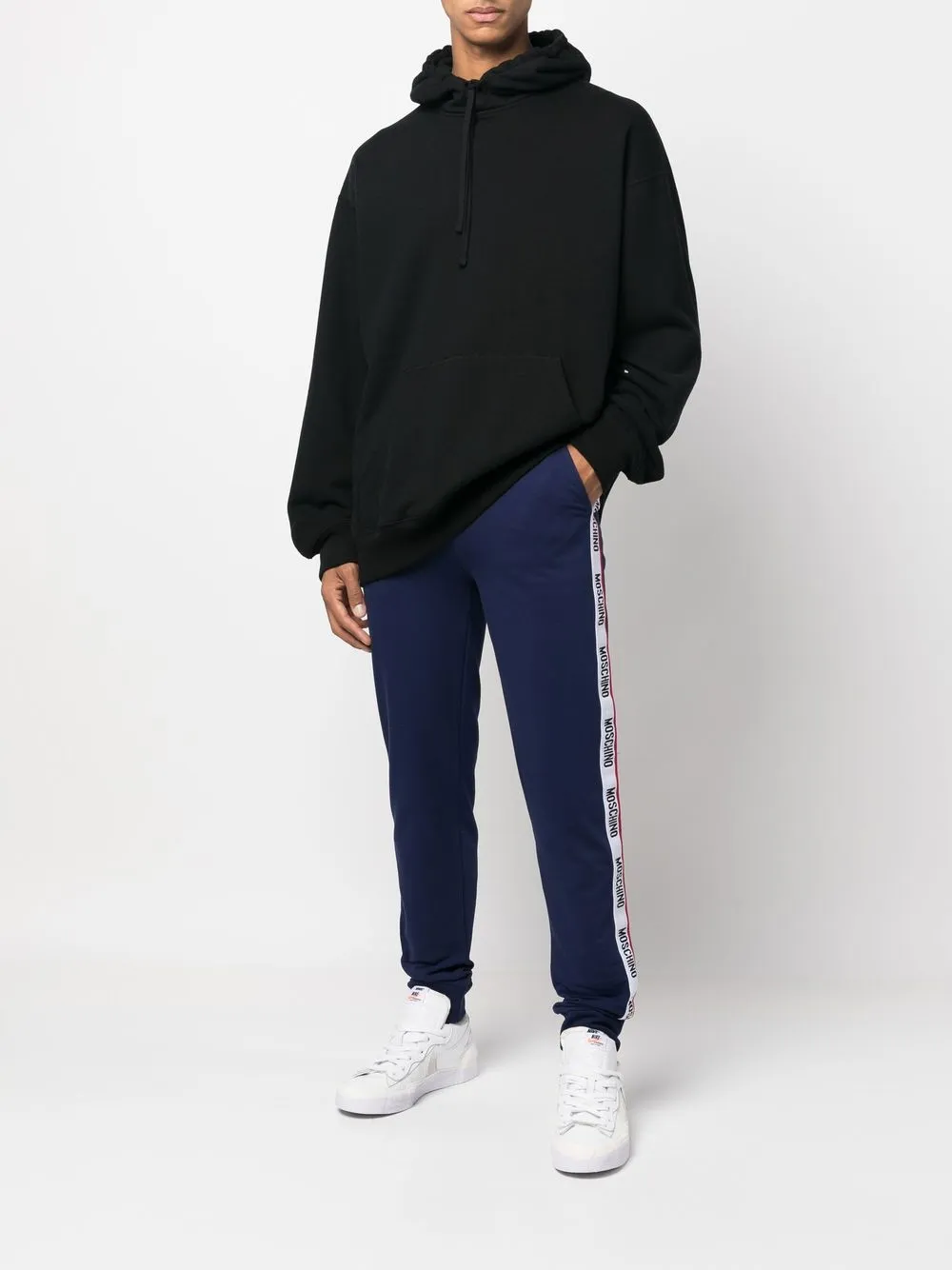 Moschino Joggingbroek met logoband - Blauw