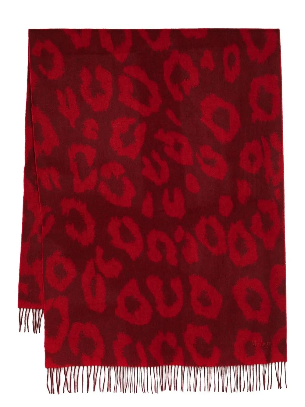 

Mulberry leopard-print scarf - Red