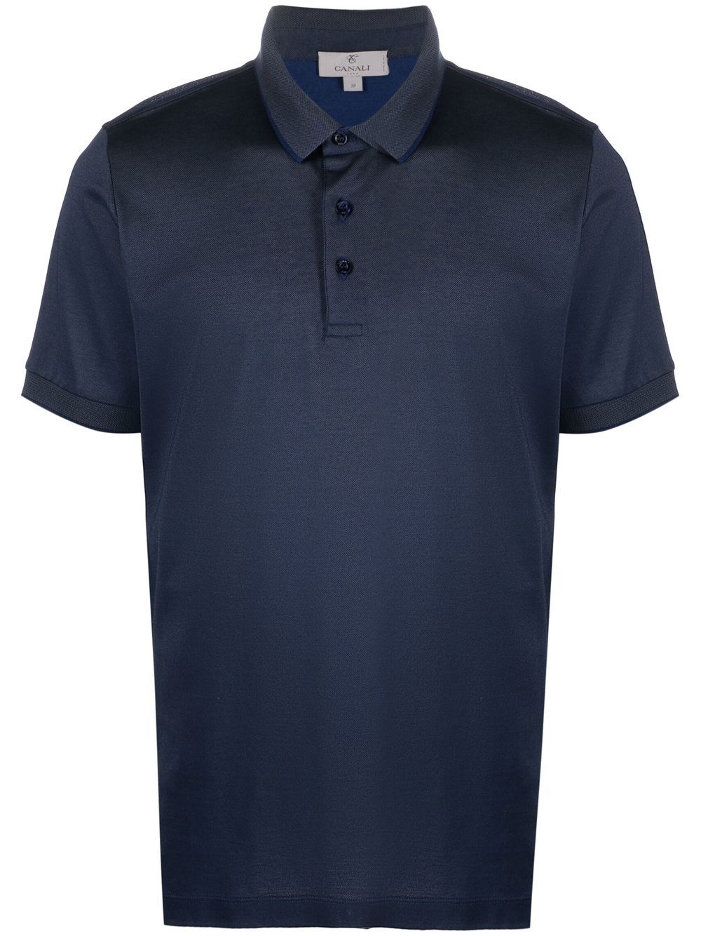 

Canali fine-knit polo shirt - Blue