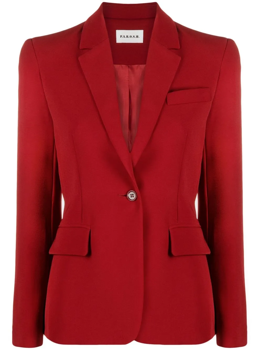 

P.A.R.O.S.H. blazer con botones y bolsillo de parche - Rojo