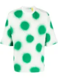 Moncler polka dot print short-sleeve T-shirt - Green