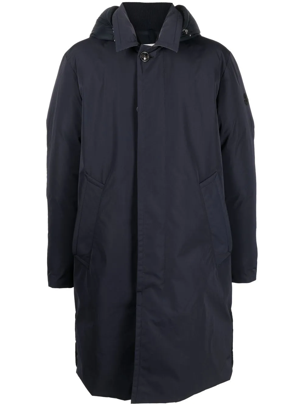 

Moncler panel-padded hooded coat - Blue