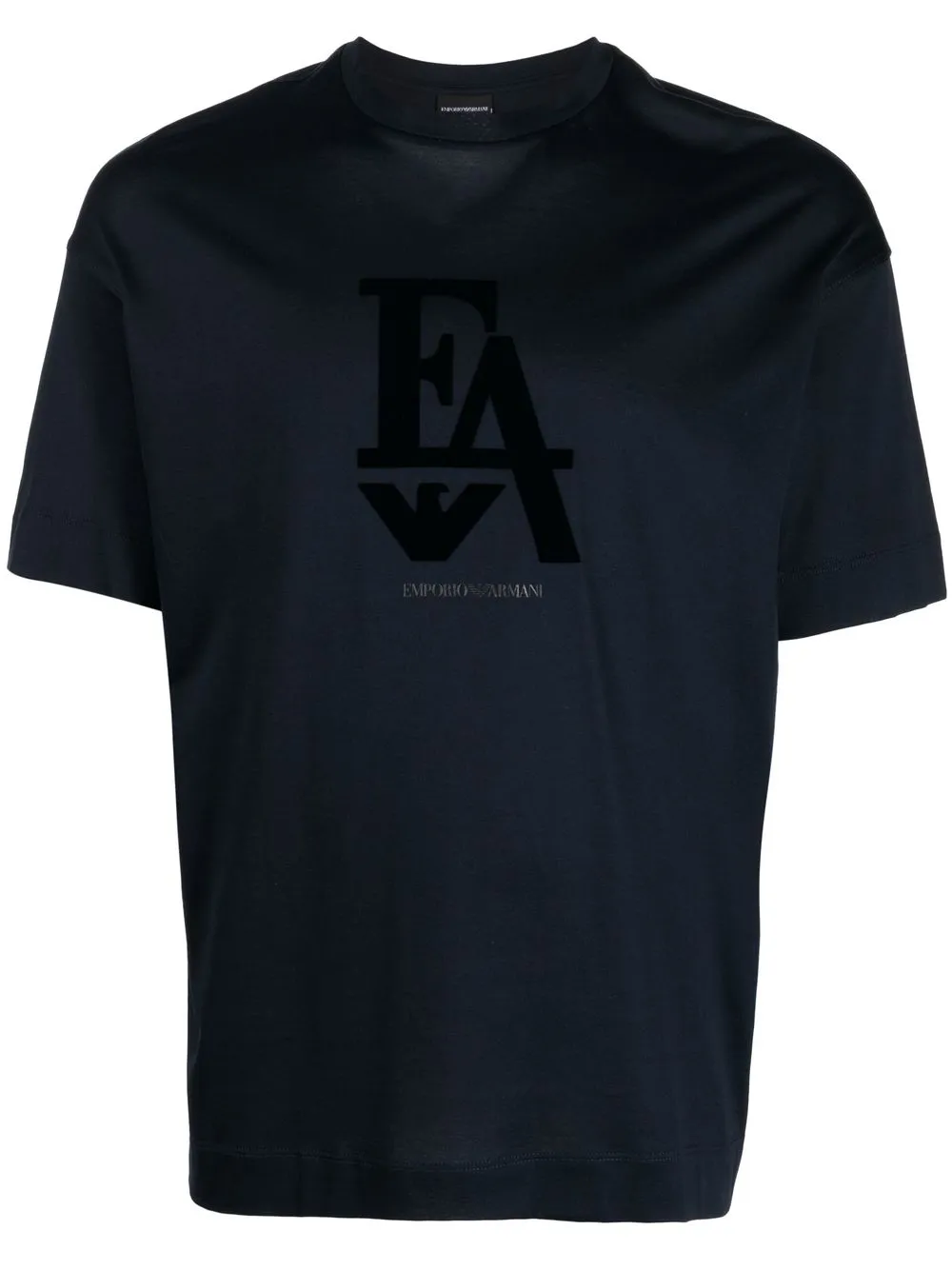 

Emporio Armani playera manga corta con logo estampado - Azul