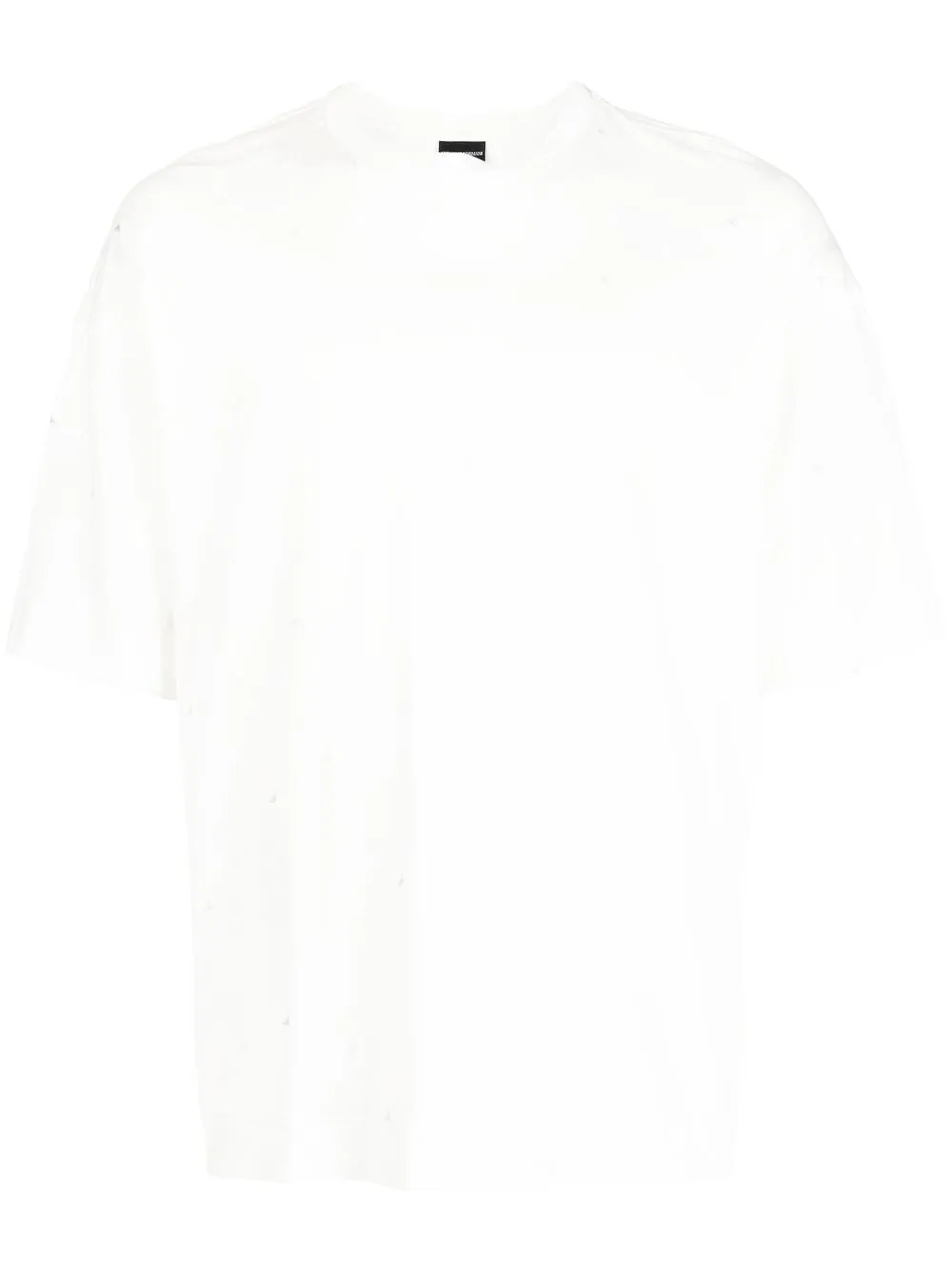 

Emporio Armani playera con logo bordado - Blanco