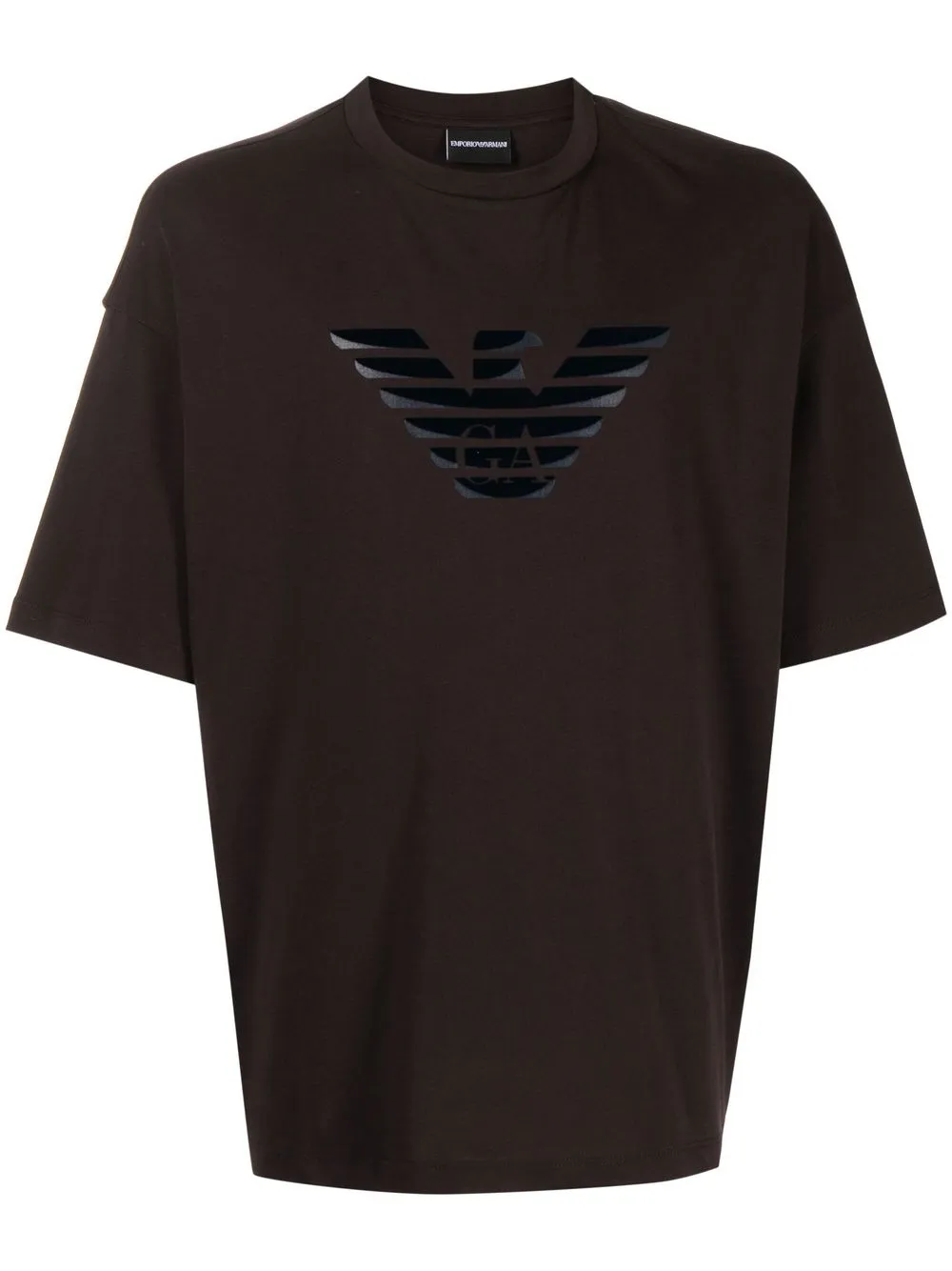 

Emporio Armani logo-print short-sleeve T-shirt - Brown