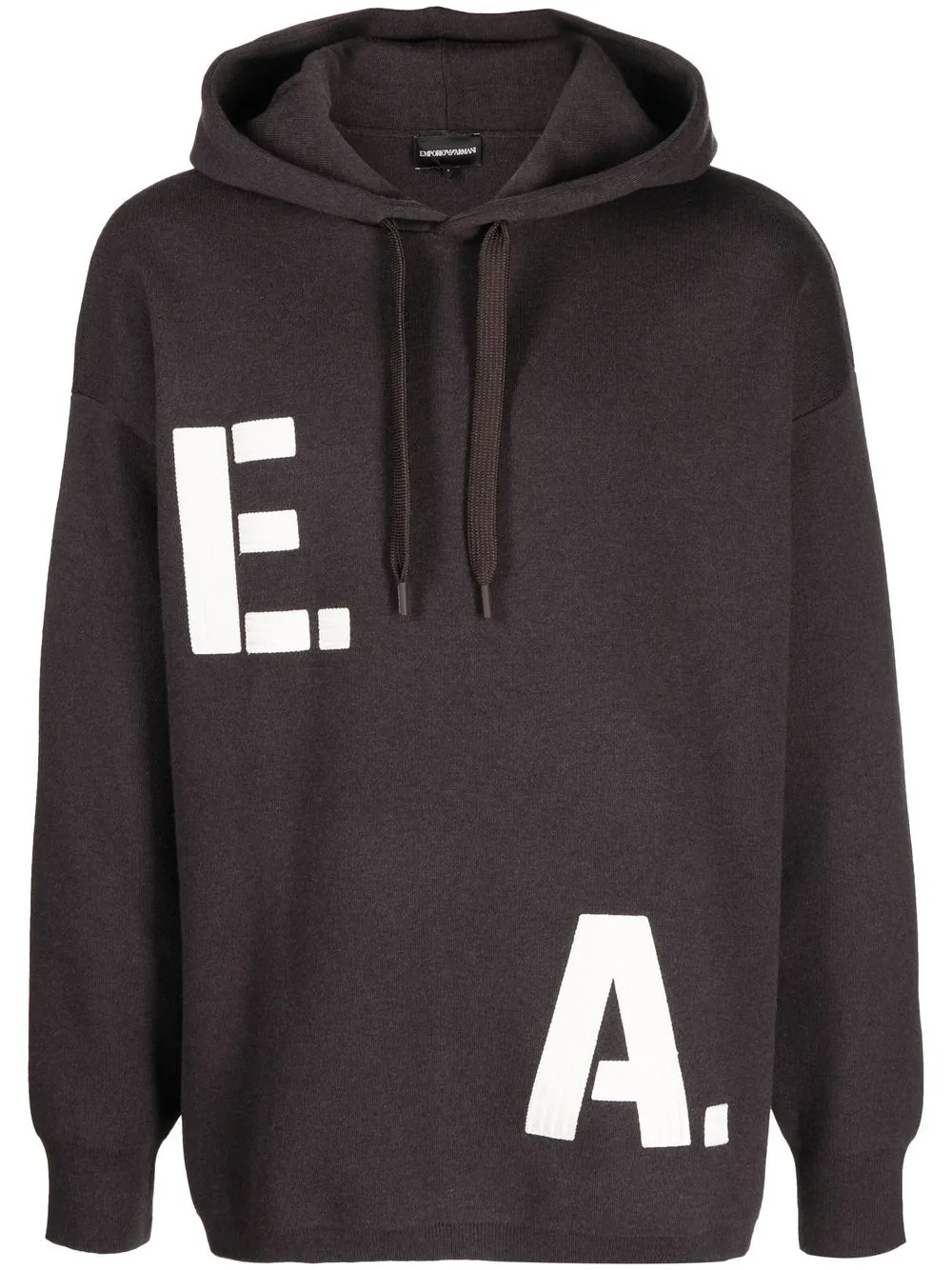 

Emporio Armani hoodie con logo bordado - Marrón