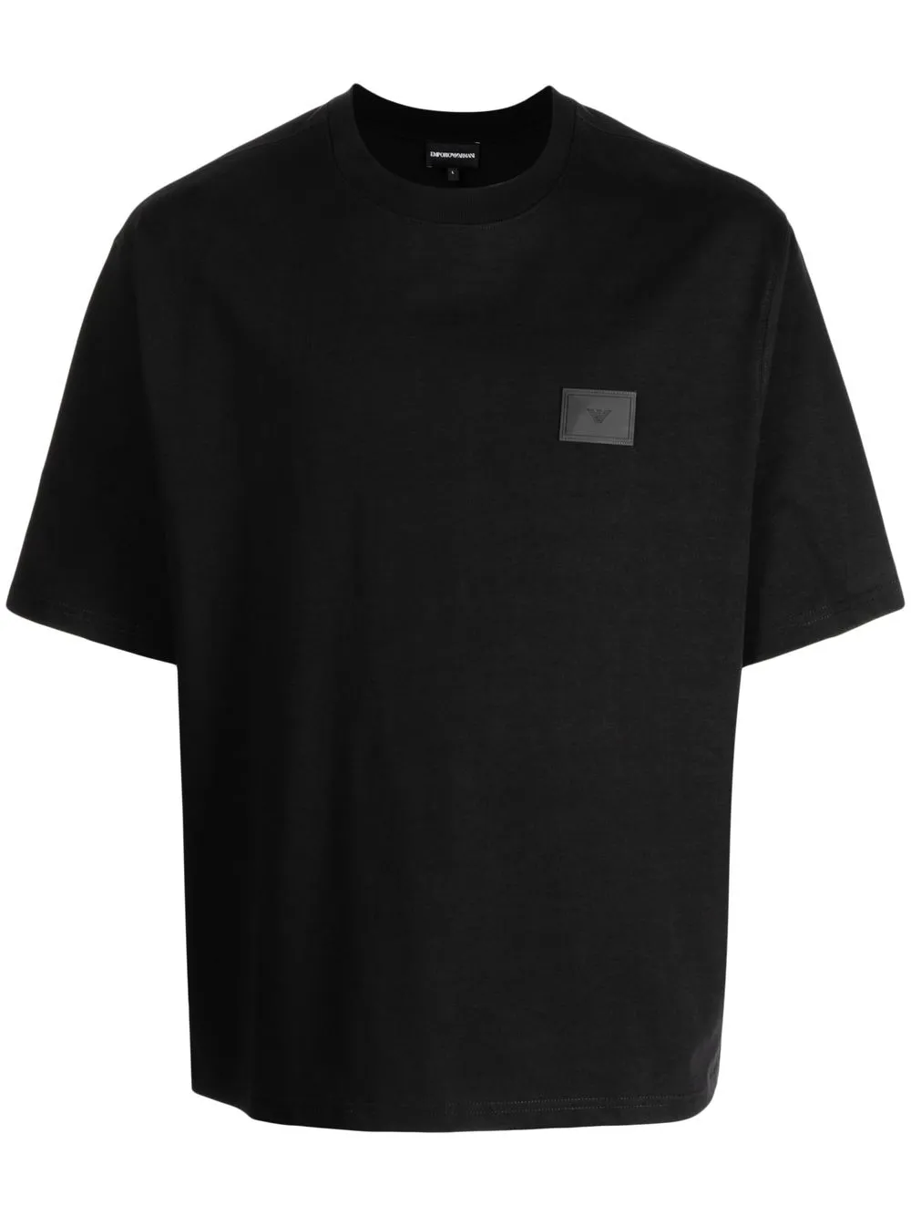 

Emporio Armani playera con parche del logo - Negro