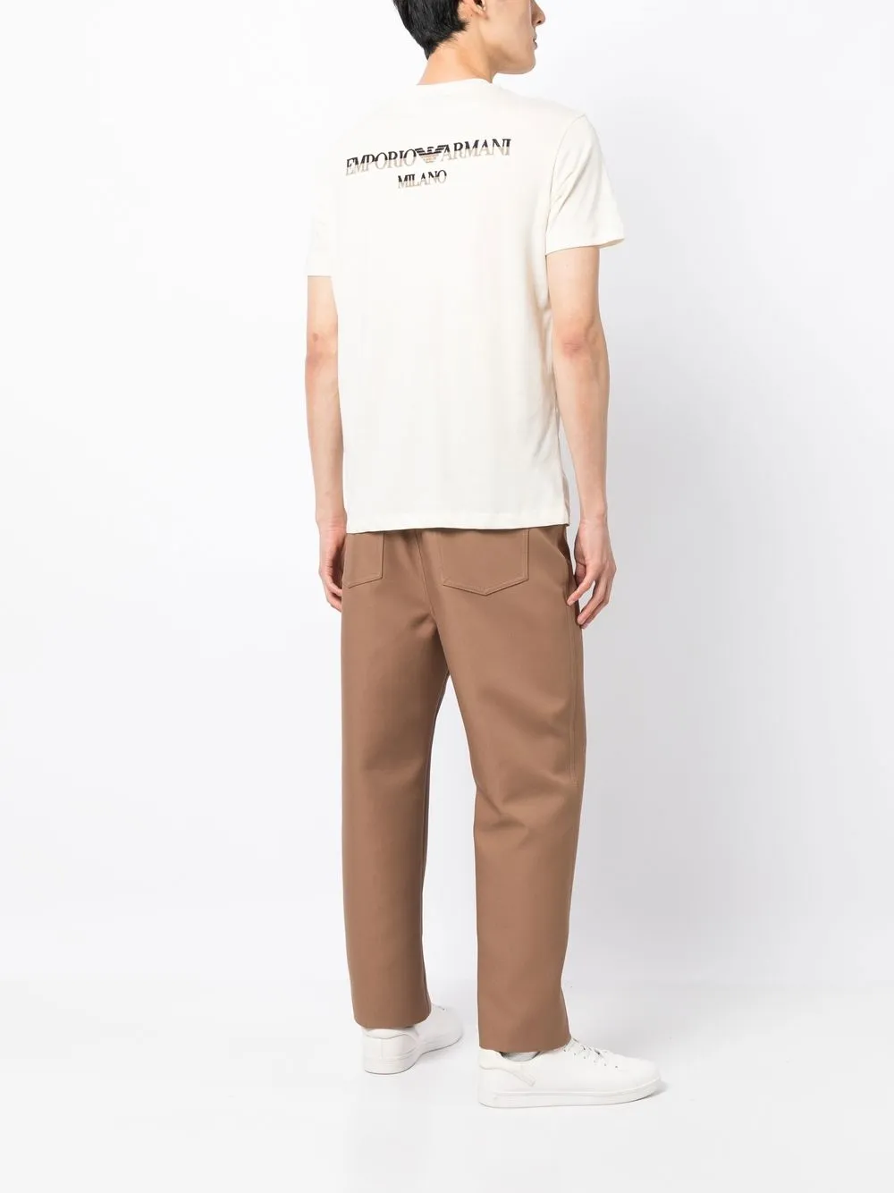 Emporio Armani T-shirt met logoprint - Wit