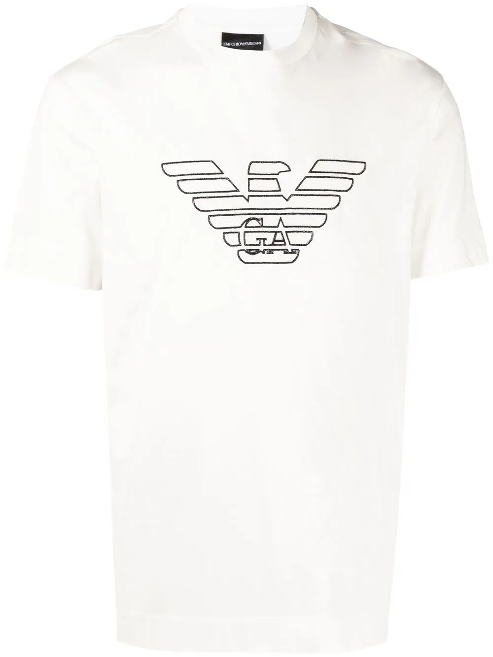 

Emporio Armani playera manga corta con logo estampado - Blanco