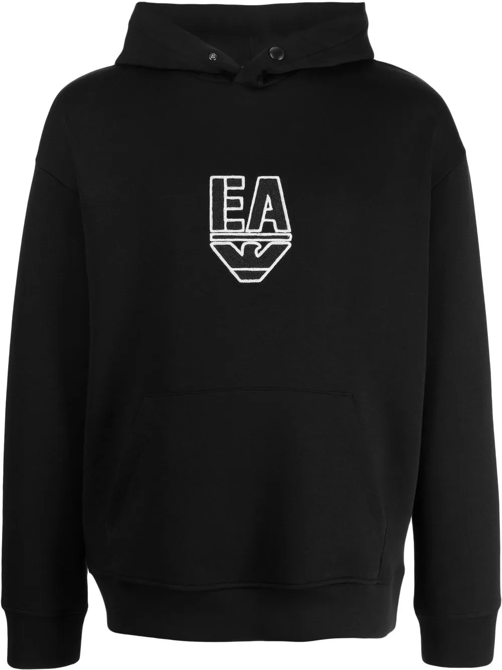 

Emporio Armani logo-print cotton hoodie - Black