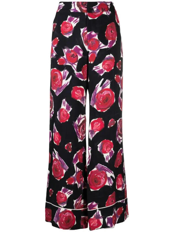 パンツ Marni Wide-Leg Floral Print Trousers With High Waist 18926472_41238037_600.jpg
