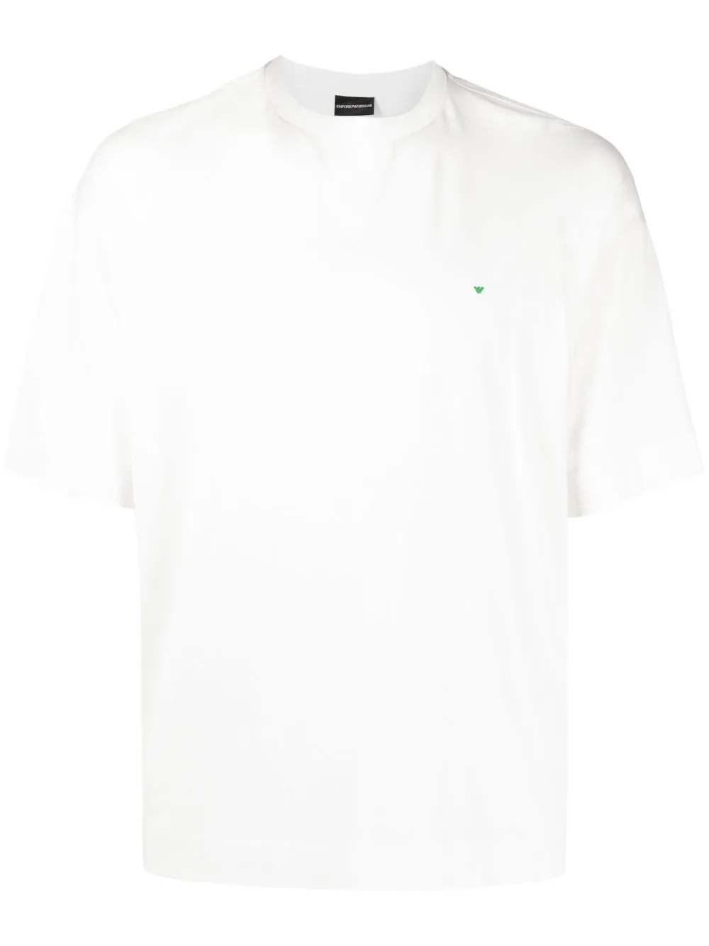 

Emporio Armani playera con logo bordado - Blanco