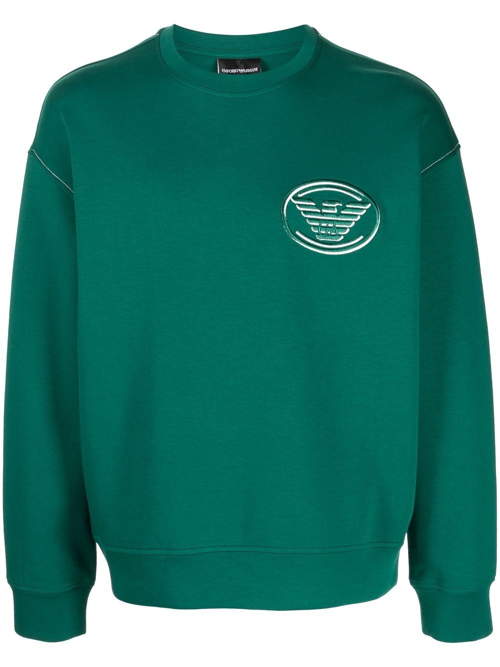 

Emporio Armani sudadera con logo bordado - Verde