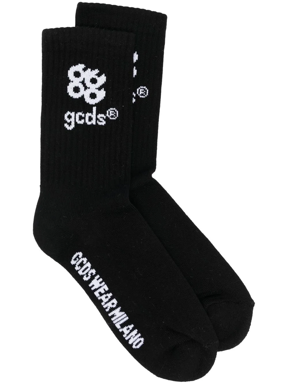 

Gcds logo-print ribbed socks - Black